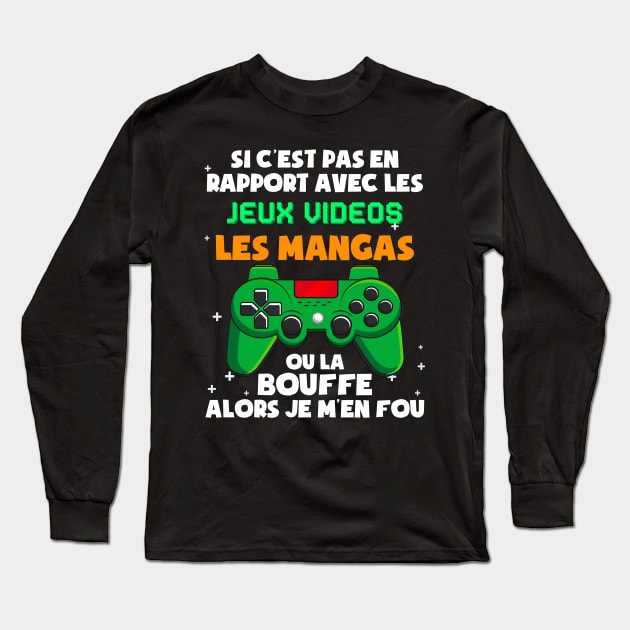 Si C'est Pas Du Manga Jeux Video Cadeau Ado Gamer Long Sleeve T-Shirt by Goodplan